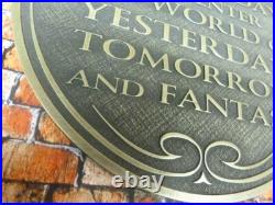Walt Disney World Magic Kingdom entranceway plaque Brass