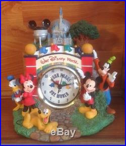 Walt Disney World Mantle Clock Four Parks One World