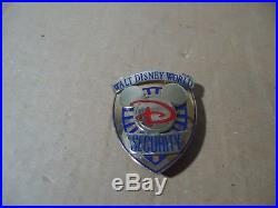 Walt Disney World Mickey Globe Security Police Officer Cast Uniform Badge Pin LG