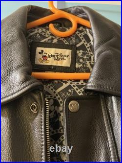 Walt Disney World Mickey Mouse 75 Years With Mickey Leather Jacket Black/Gray
