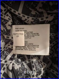 Walt Disney World Mickey Mouse 75 Years With Mickey Leather Jacket Black/Gray