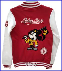 Walt Disney World Mickey Mouse Baseball Jacket Red White Sport Small Parks