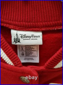 Walt Disney World Mickey Mouse Baseball Jacket Red White Sport Small Parks