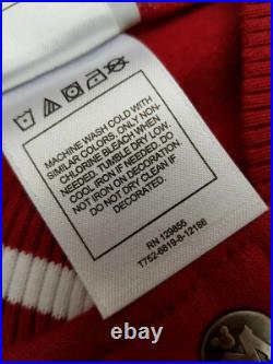 Walt Disney World Mickey Mouse Baseball Jacket Red White Sport Small Parks