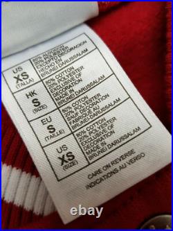 Walt Disney World Mickey Mouse Baseball Jacket Red White Sport Small Parks