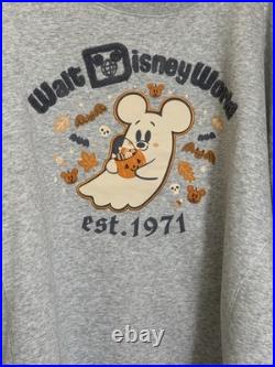 Walt Disney World Mickey Mouse Ghost Est 1971 Sweatshirt Adult Size XL New