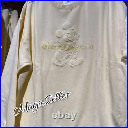 Walt Disney World Mickey Mouse Pullover Sweatshirt for Women Yellow Size L New