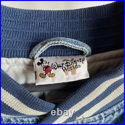 Walt Disney World Mickey Vintage 90's Denim Varsity Bomber Size S Walt Disney World Mickey Vintage 90's Denim Varsity Bomber Size S