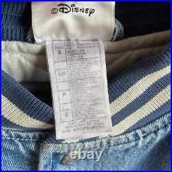 Walt Disney World Mickey Vintage 90's Denim Varsity Bomber Size S Walt Disney World Mickey Vintage 90's Denim Varsity Bomber Size S