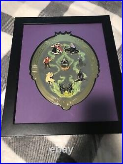 Walt Disney World Mirror Mirror Villains Framed Pin Set