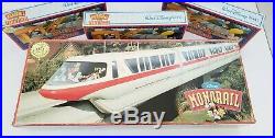 Walt Disney World Monorail Playset RED Line Complete Set With 3 xtra track boxes