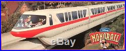 Walt Disney World Monorail Train Track Set Vintage Red Stripe Christmas Playset