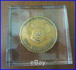 Walt Disney World Official Opening Oct 1971 Medallion/coin Paperweight