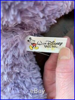 Walt Disney World PRE-DUFFY Hidden Mickey Lavender 17 Plush Bear! RARE! LOOK