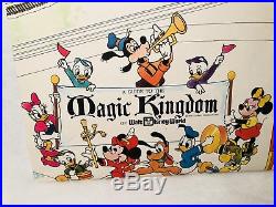 Walt Disney World Park Map Rare Magic Kingdom Guide Mickey Mouse 70s Vintage