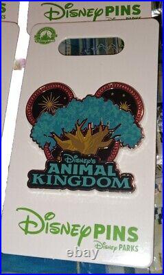 Walt Disney World Park Pin Set Epcot Magic Animal Kingdom Hollywood & Bonus Pin