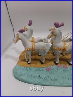 Walt Disney World Park Porcelain Cinderella Horse Carriage Coach Figurine RARE