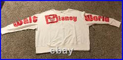 Walt Disney World Park Pullover Top Sweatshirt XL Red White New
