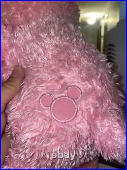 Walt Disney World Parks 16 Plush Pre-duffy Teddy Bear Pink Hidden Mickey Rare