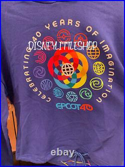 Walt Disney World Parks 2022 Epcot 40th Anniversary Figment Hoodie XXL