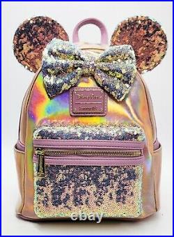 Walt Disney World Parks EARidescent Iridescent Loungefly 50th Mini Backpack NWT