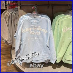 Walt Disney World Parks Logo Authentic Castle Blue Pullover Size XL New