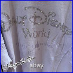 Walt Disney World Parks Logo Authentic Castle Pastel Purple Pullover Size S New