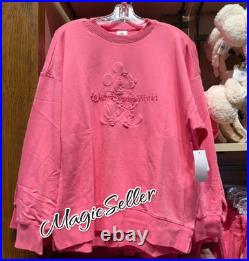 Walt Disney World Parks Mickey Mouse Pink Pullover Sweater Sweatshirt Adult S