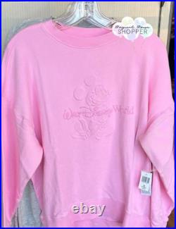 Walt Disney World Parks Mickey Mouse Pink Pullover Sweater Sweatshirt Adult XS Walt Disney World Parks Mickey Mouse Pink Pullover Sweater Sweatshirt Adult XS