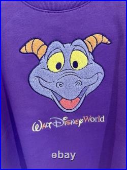Walt Disney World Parks Purple Figment Sweatshirt Size L Pullover New