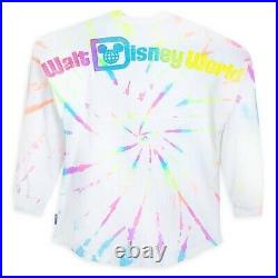 Walt Disney World Parks Splatter Tie Dye Rainbow Spirit Jersey Large