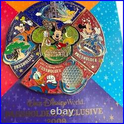 Walt Disney World Passholder Exclusive 2009 5 Pin Set Circle Puzzle New Rare
