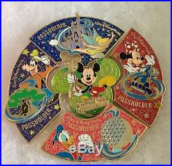 Walt Disney World Passholder Exclusive 2009 5 Pin Set Circle Puzzle Rare