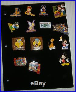 Walt Disney World Pin Trading Binder with 126 Collectible Pins