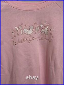Walt Disney World Pink Sweatshirt Bow Castle Size XL X-Large New Walt Disney World Pink Sweatshirt Bow Castle Size XL X-Large New