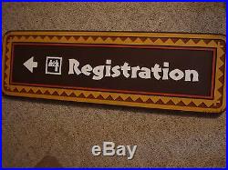Walt Disney World Polynesian Registration Front Desk Sign Prop Display