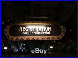 Walt Disney World Polynesian Registration Front Desk Sign Prop Display