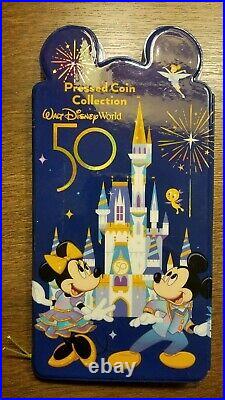 Walt Disney World Pressed Penny FULL SET of 53 50th Anniversary with Book