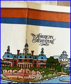 Walt Disney World Productions Epcot Center World Showcase Poster Map VTG 30 x 44