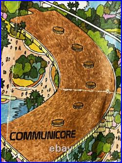 Walt Disney World Productions Epcot Center World Showcase Poster Map VTG 30 x 44
