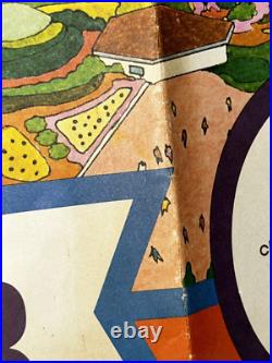 Walt Disney World Productions Epcot Center World Showcase Poster Map VTG 30 x 44