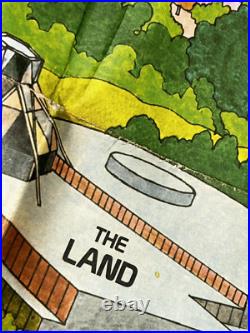Walt Disney World Productions Epcot Center World Showcase Poster Map VTG 30 x 44