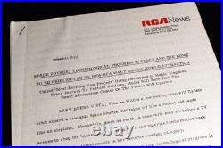 Walt Disney World RCA 1972 Vintage SPACE VOYAGE Publicity Photo + Press Release
