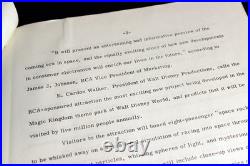 Walt Disney World RCA 1972 Vintage SPACE VOYAGE Publicity Photo + Press Release