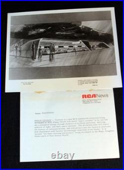 Walt Disney World RCA 1972 WDW Vintage SPACE VOYAGE Glossy Photo + Press Release