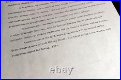 Walt Disney World RCA 1972 WDW Vintage SPACE VOYAGE Glossy Photo + Press Release