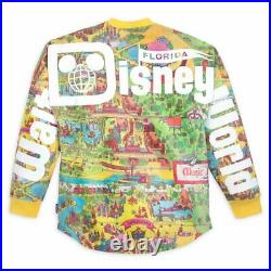 Walt Disney World RETRO MAP Spirit Jersey DISNEY 50th Anniversary MEDIUM