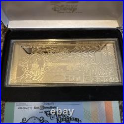 Walt Disney World Replica 24k Gold Played Opening Day Ticket