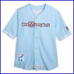 Walt Disney World Resort Baseball Jersey Adult Large Pinstripe Disney Shirt