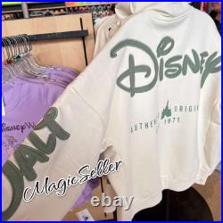 Walt Disney World Resort Beige Spirit Jersey Sweater Zip Up Hoodie Size S NWT